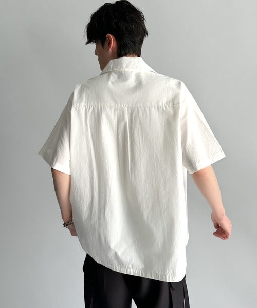 Cotton100%  Ripstop Open Collar Pullover Shirt／コットン100％リップストップ素材オープンカラープルオーバーシャツ co1150012