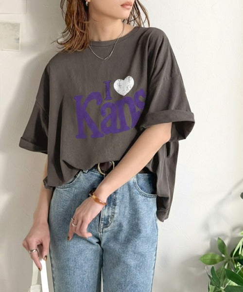 《JaVaジャバコラボ》大人カジュアルにちょうどいい。綿100％ ヴィンテージ風ハートTシャツ jv1050369