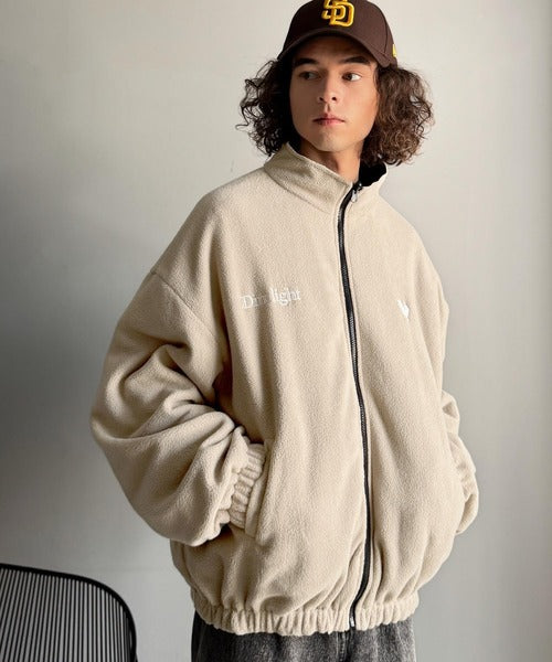 【Classical Origin】「これ1着で実質2着分の価値。」ナイロン×ボア2wayリバーシブル胸元刺繍ブルゾン／2WAY Reversible Nylon Boa Blouson co1150079