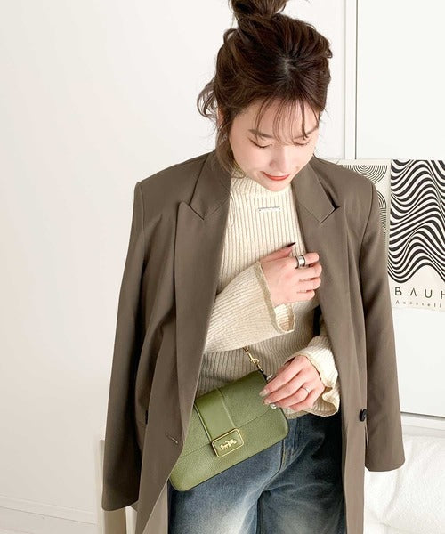 【mily bilet】きらめきと上品さ溢れる。ラメ入りリブプチハイ袖フレアニット（長袖） mi1259007