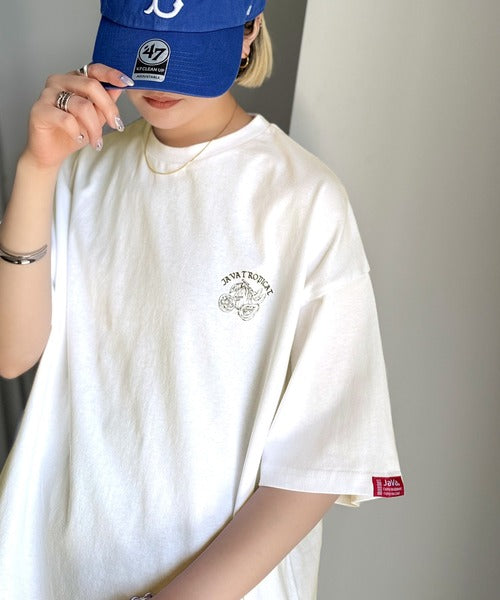 《JaVaジャバコラボ》周りと差がつくアート感。綿100％ タイ☆トロピカルフルーツ柄☆ビッグTシャツ jm1029128