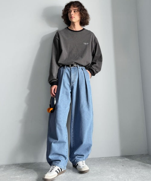 【Classical Origin】「虜になる！」インツータックワイドバルーンデニム／Inverted Two-Tuck Wide Balloon Denim co0900004
