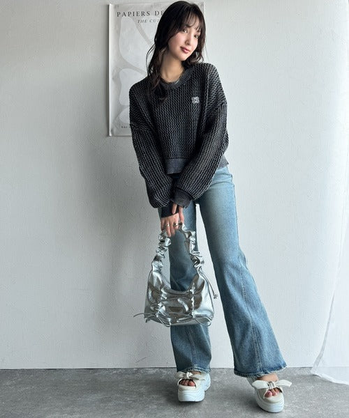 【mily bilet】大人ガーリーに足元彩る。リボンデザイン厚底サンダル mi1129020