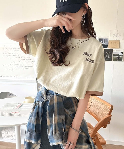 ゆるっとカジュアルに。半袖リンガーフロッキーテニスTシャツ ce1020214