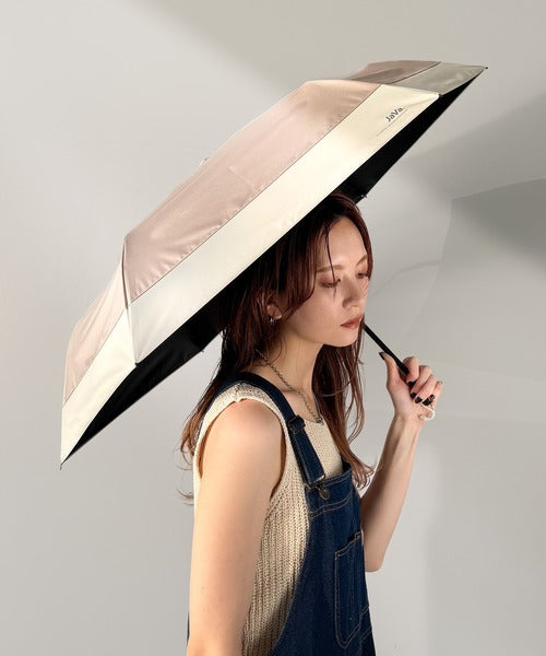《JaVaジャバコラボ》毎日のお出かけをもっと楽しく。PROTECT U バイカラー晴雨兼用折り畳み傘 jv1340005