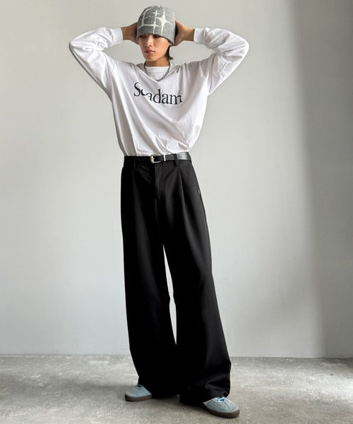【Classical Origin】「進化系ベーシック。」セミカーブライン ワンタックスラックス／Curved Line One-Tuck Slacks co0780001