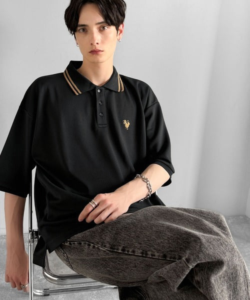 「洗練を纏う、上質な日常。」刺繍入りハイクオリティダブルフェイス素材ポロシャツ／Embroidered High-Quality Double Face Polo co1150026