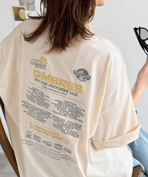 《JaVaジャバコラボ》お洒落見え抜群。大人カジュアルなゆったり半袖T。バック刺繍ビッグTEE（半袖） jv1260550