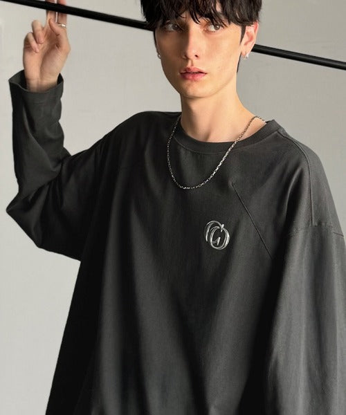 【Classical Origin】「1枚でキマる」。Dart Stitching Oversized T-Shirt／綿100％ダーツ切り替えオーバーサイズTシャツ（長袖） co1150037