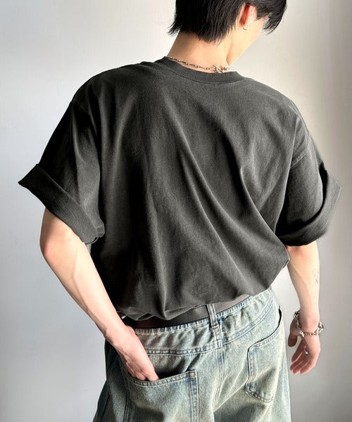 大人カジュアルにハマる。綿100％セサミキャラピグメント加工ビッグTシャツ cm1330004
