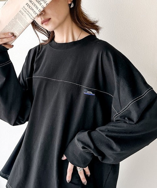 《Javaジャバコラボ》胸元javaネーム綿100%長袖フットボールTシャツ jm1050131