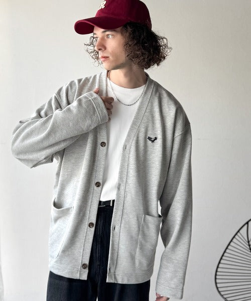 【Classical Origin】「シンプルって奥深い。」刺繍入りスウェットカーディガン（長袖）／Embroidered Design Sweat Cardigan co1150064