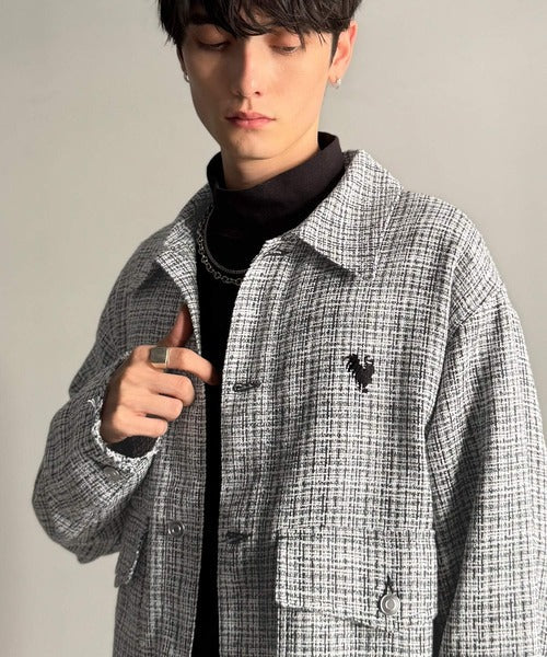 【Classical Origin】「今季トレンド。」ツイード素材ショート丈ジャケット／Tweed Short Jacket co1150060