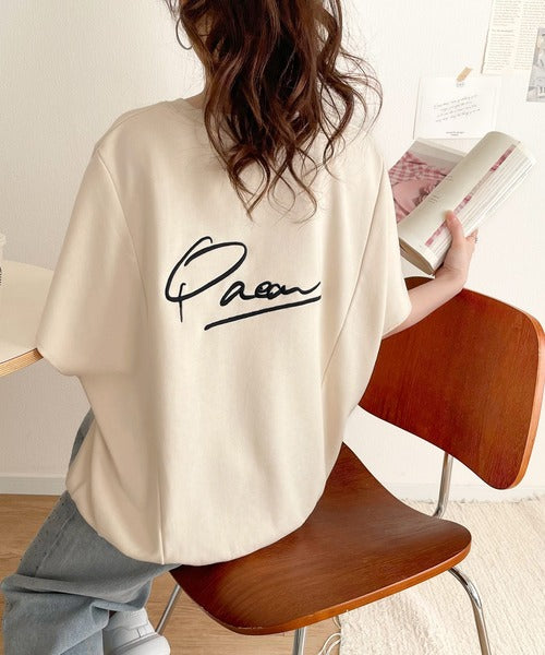 センスが光る。バック刺繍裏毛プルオーバー ce1020204