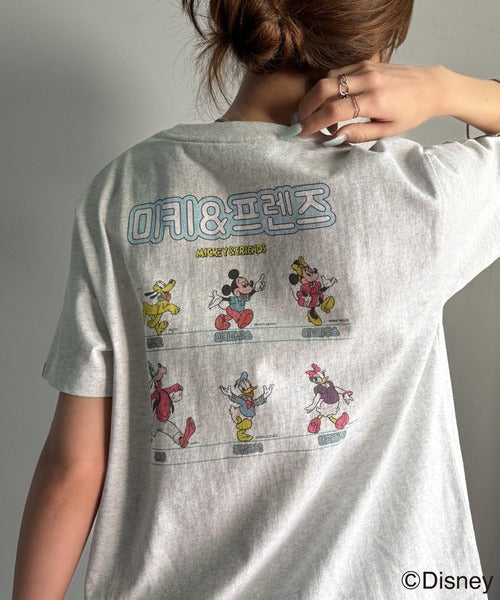 韓国風が今っぽい。ディズニーキャラクターデザイン半袖Tシャツ ce1330036