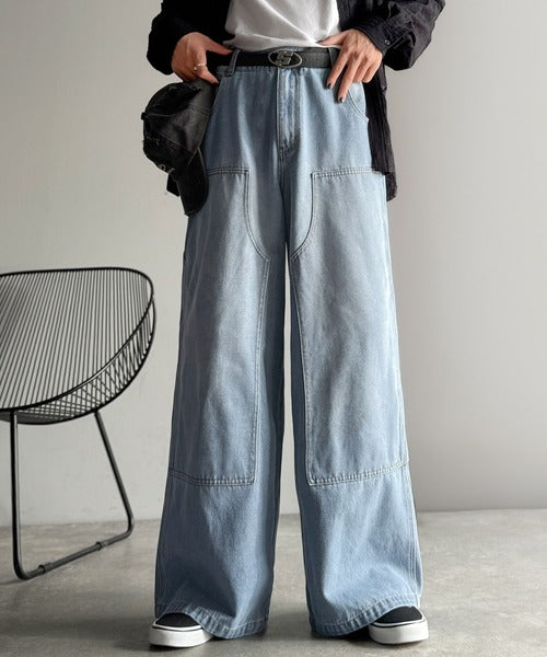 【Classical Origin】「遊び心満載。」ダブルニーワイドペインターデニム／Double Knee Wide Painter Denim co0900003