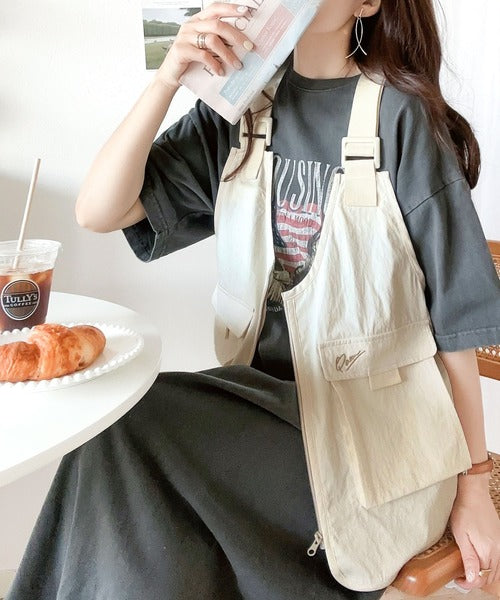 《Javaジャバコラボ》垢抜けた大人のアウトドスタイル。太ストラップ立体ポケットベスト jv1010293