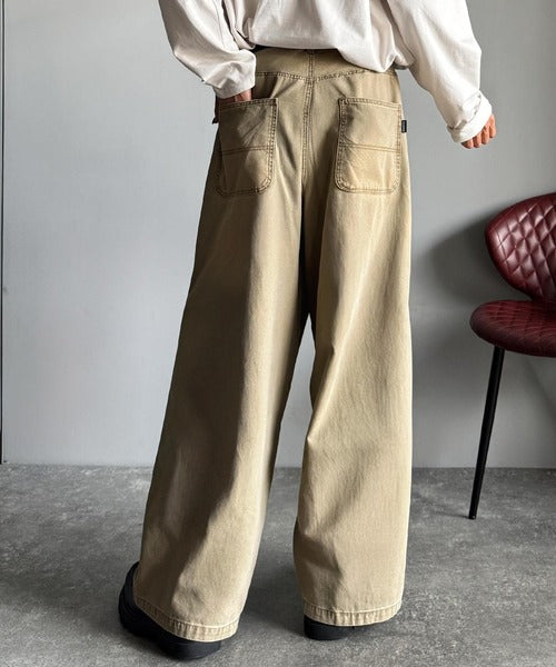 【Classical Origin】「無骨さを纏う。」綿100％ダック素材ダブルニーデザインパンツ／Duck Fabric Double Knee Detail Pants co1150058
