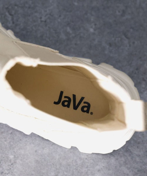 《JAVAジャバコラボ》足元からお洒落を楽しむ！厚底ソールサイドゴアショートブーツ jv1129013