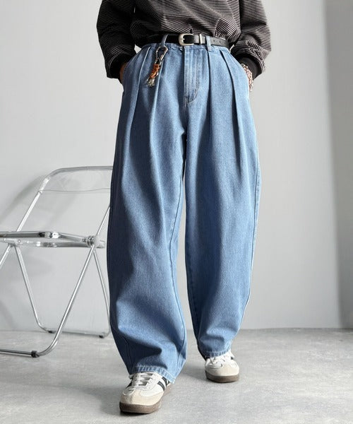 【Classical Origin】「虜になる！」インツータックワイドバルーンデニム／Inverted Two-Tuck Wide Balloon Denim co0900004