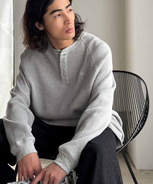 【Classical Origin】「ヘビーウェイト一択。」綿100％ワッフル素材ラグランビッグTシャツ／Cotton 100% Waffle Raglan Big T-Shirt co0780015
