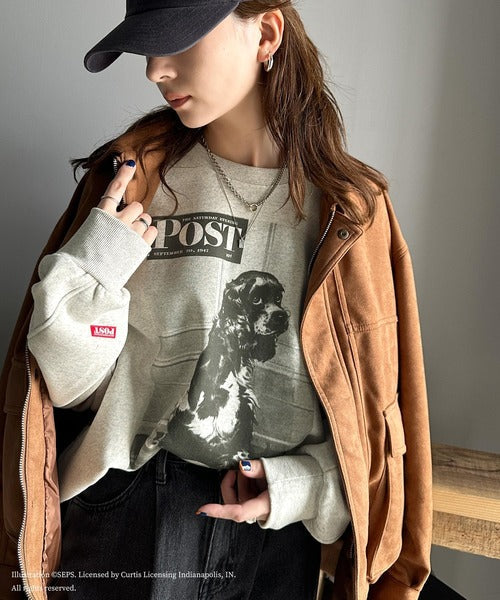 『THE SATURDAY EVENING POST』前後2way裏起毛プルオーバー【Bad Dog, Butch】 ce1260308