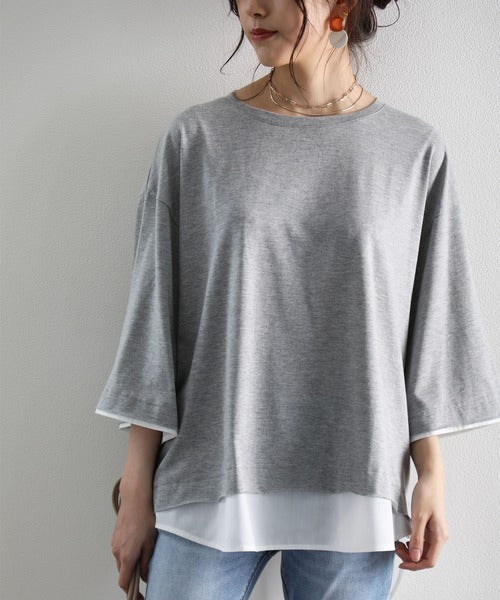 《JaVaジャバ コラボ》実は、フェイクなんです！フェイクレイヤードTee（半袖） elft002