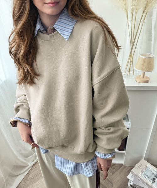 シーズンムード漂う。バック刺繍ロゴ裏起毛スウェットプルオーバー ce1260248