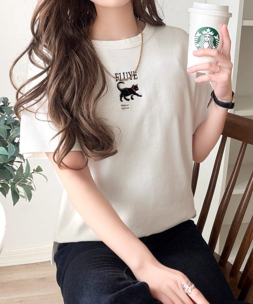 可愛いだけとは言わせない！刺繍コンパクトフライスTシャツアニマルシリーズ（半袖） ce1050360