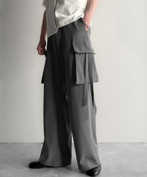 Big Pocket Parachute Wide Trousers／ビッグポケット付パラシュートワイドスラックス co1150004