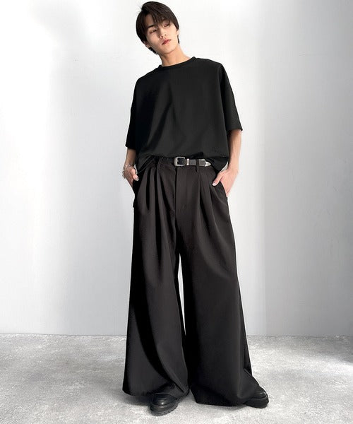 「美しさはタックから。」3タックY2Kスーパーワードスラックス／Three-Tuck Y2K Super Wide Trousers co1150005