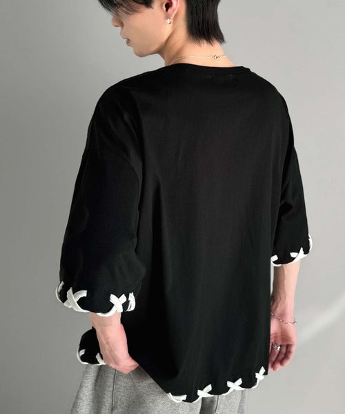 トレンドライクなゆるシルエット。【メンズ】ステッチデザインTシャツ（半袖） cm1010407
