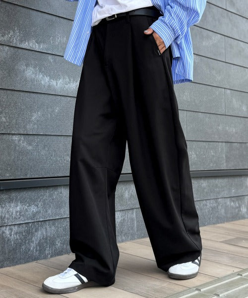【Classical Origin】「進化系ベーシック。」セミカーブライン ワンタックスラックス／Curved Line One-Tuck Slacks co0780001