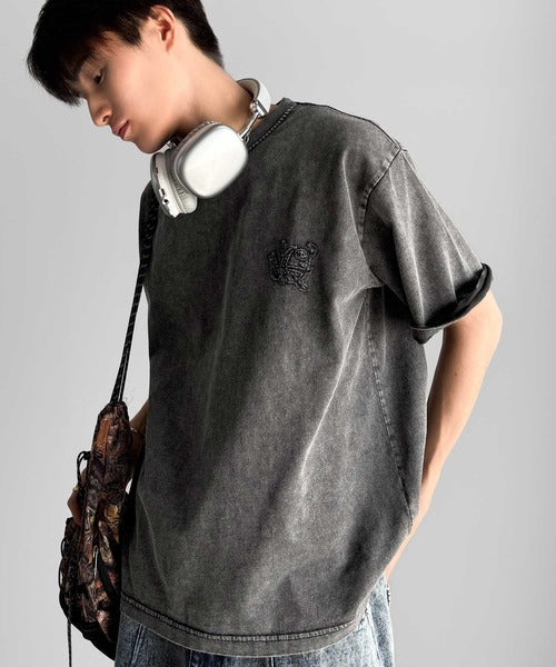 Snow Powder Washed 100% Cotton Vintage T-Shirt／スノーウォッシュ加工ヴィンテージ綿100％Tシャツ co1150019