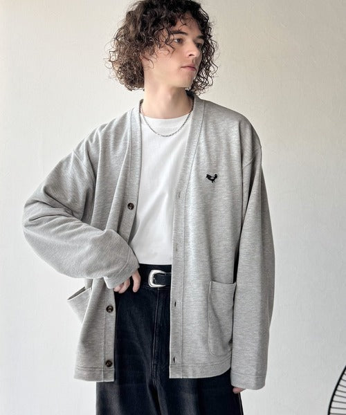 【Classical Origin】「シンプルって奥深い。」刺繍入りスウェットカーディガン（長袖）／Embroidered Design Sweat Cardigan co1150064