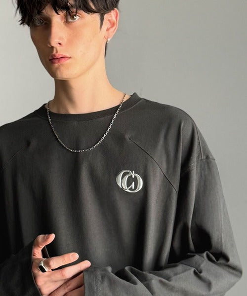 【Classical Origin】「1枚でキマる」。Dart Stitching Oversized T-Shirt／綿100％ダーツ切り替えオーバーサイズTシャツ（長袖） co1150037