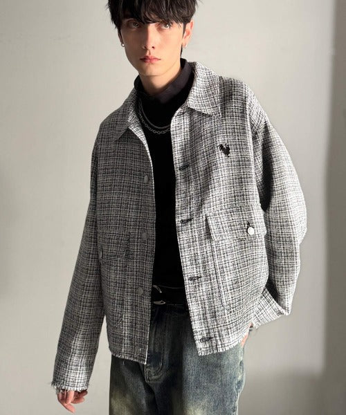 【Classical Origin】「今季トレンド。」ツイード素材ショート丈ジャケット／Tweed Short Jacket co1150060