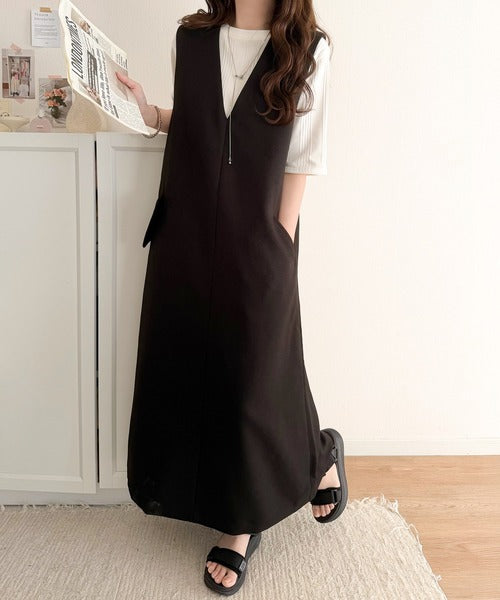 品よく、すっと、毎日に馴染む。オーガニックコットンランダムリブ胸元刺繍Tシャツ（半袖） ce1260538