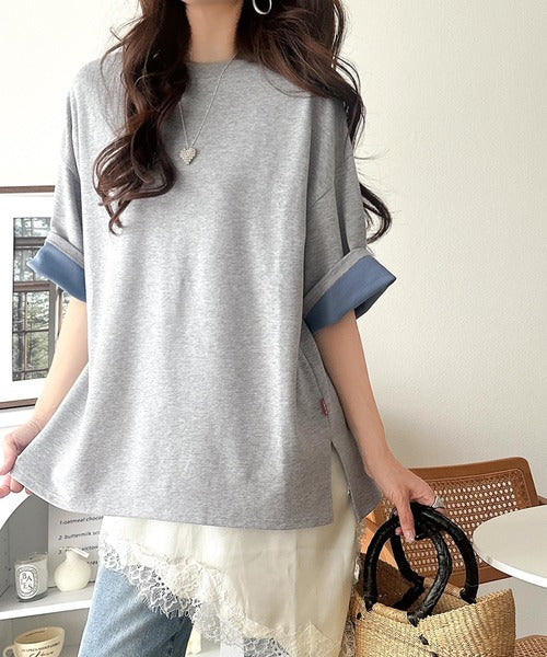 《JaVaジャバコラボ》ゆるシルエットに、ひとさじのアクセント。オーバーサイズ配色BIGTEE jv1110190