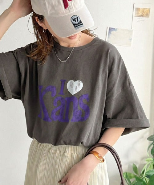 《JaVaジャバコラボ》大人カジュアルにちょうどいい。綿100％ ヴィンテージ風ハートTシャツ jv1050369