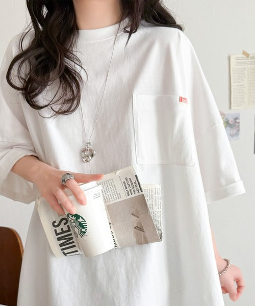 《JaVaジャバコラボ》大人のこなれ感漂う。 綿100％ビッグポケットオーバーサイズTシャツ（半袖） jv1260540