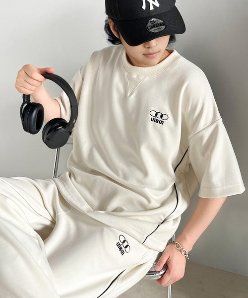 大人スポーティー。パイピングダンボールオーバTシャツ(セットアップ可能) sp1050176