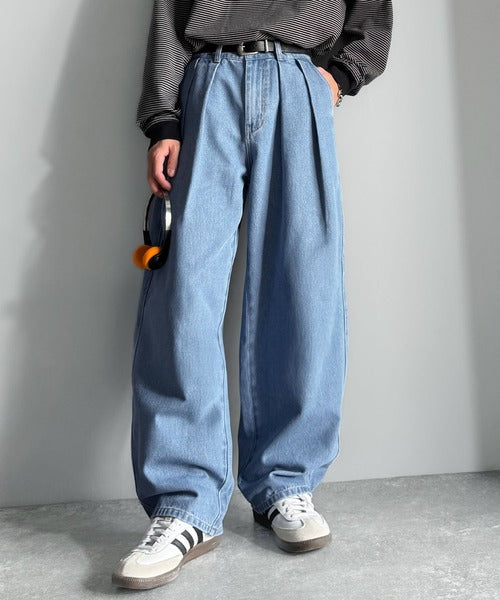 【Classical Origin】「虜になる！」インツータックワイドバルーンデニム／Inverted Two-Tuck Wide Balloon Denim co0900004