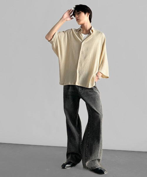 Wrinklefinish Dolman Sleeve Shirt／リンクル加工ドレープドルマンシャツ co1150009