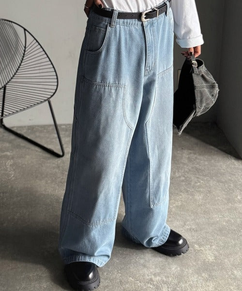 【Classical Origin】「遊び心満載。」ダブルニーワイドペインターデニム／Double Knee Wide Painter Denim co0900003