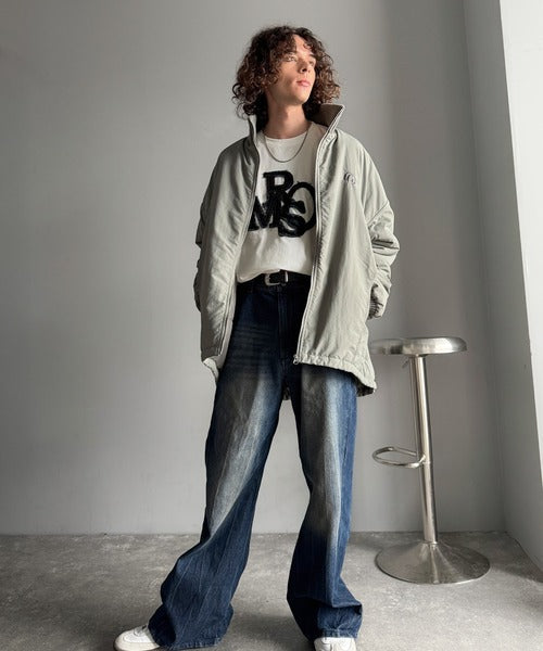 【Classical Origin】「一軍確定。」フリンジパッチワーク使いリラックスTシャツ／Fringe and Patchwork Relaxed T-Shirt co1320004