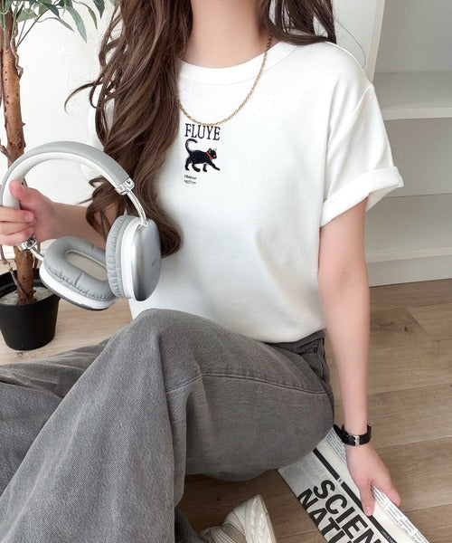可愛いだけとは言わせない！刺繍コンパクトフライスTシャツアニマルシリーズ（半袖） ce1050360