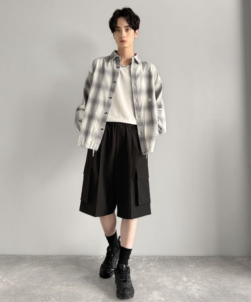 「整う、ラフ感。」カーゴポケット ルーズシルエット ハーフスラックス／Cargo Pocket Loose Silhouette Half Slacks co1150030