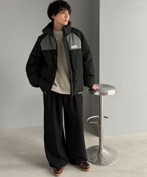 【防風・撥水・防汚機能付き】《JaVaジャバコラボ》冬のわがまま、まるっと叶える。マルチファンクション異素材切り替えオーバーサイズ中綿ジャケット jo0780024