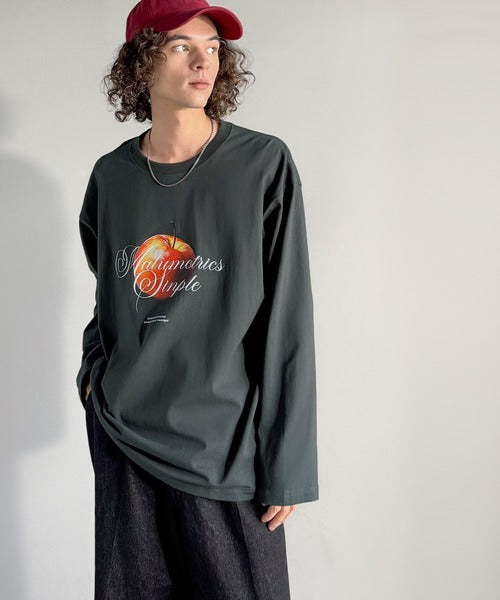 《JaVaジャバコラボ》綿100% フレッシュに、スタイリッシュに。アップルメッセージTシャツ（長袖） jo1150069